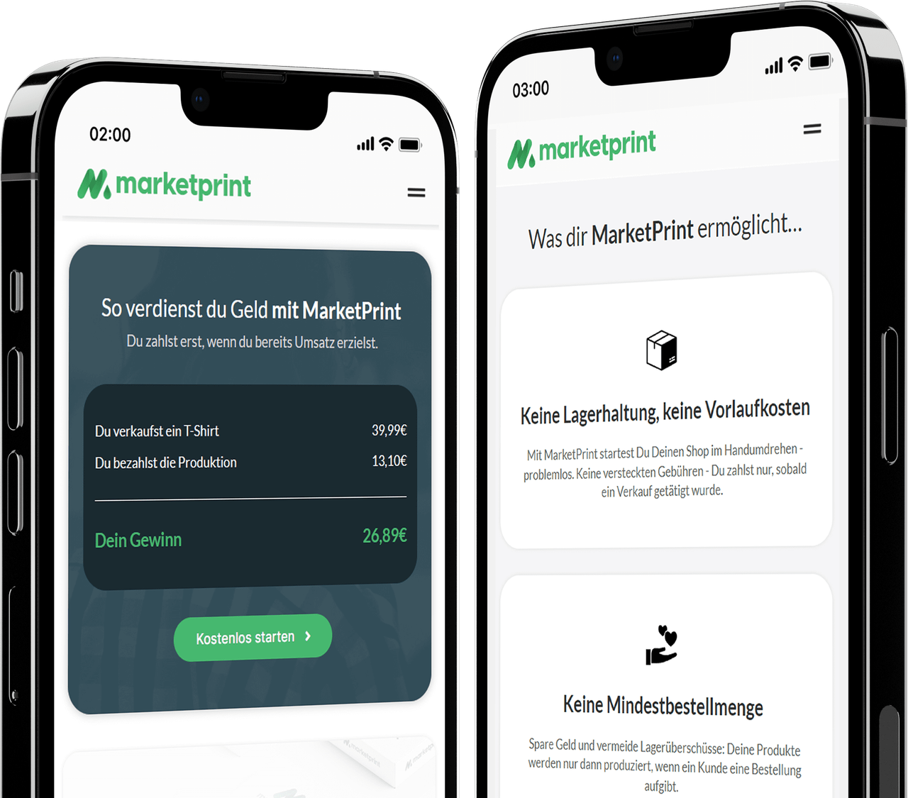 MarketPrint-App auf einem Smartphone