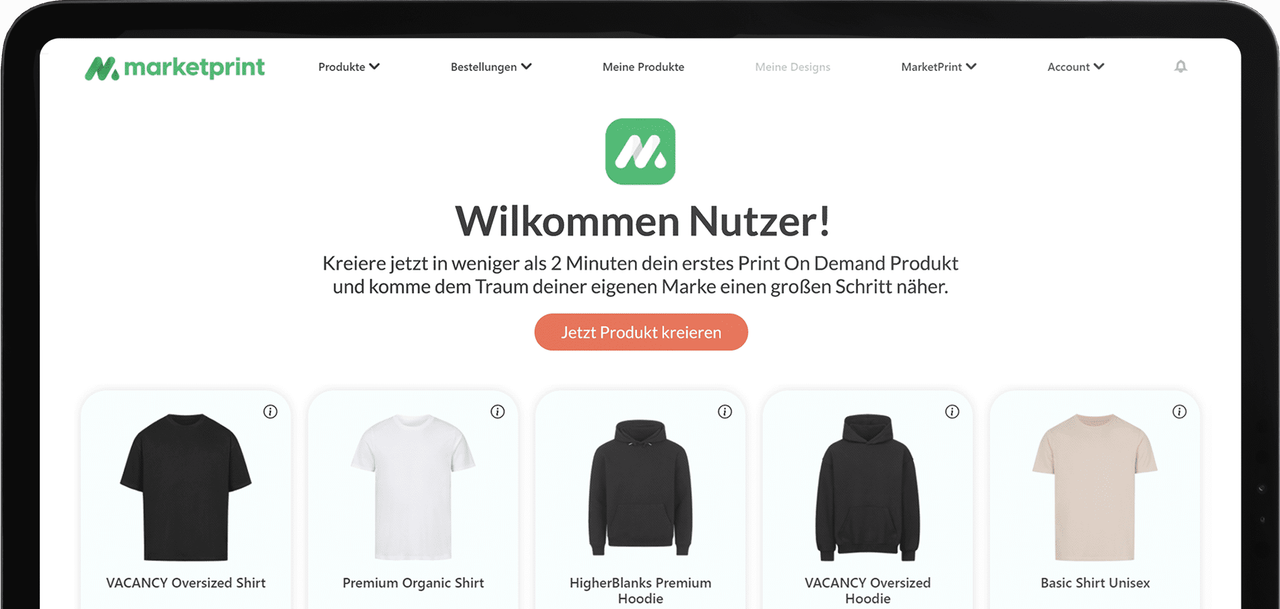 Eigenes Merchandising mit MarketPrint erstellen