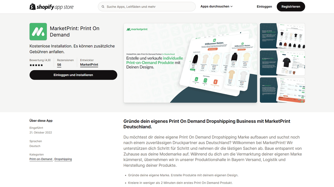 MarketPrint App installieren