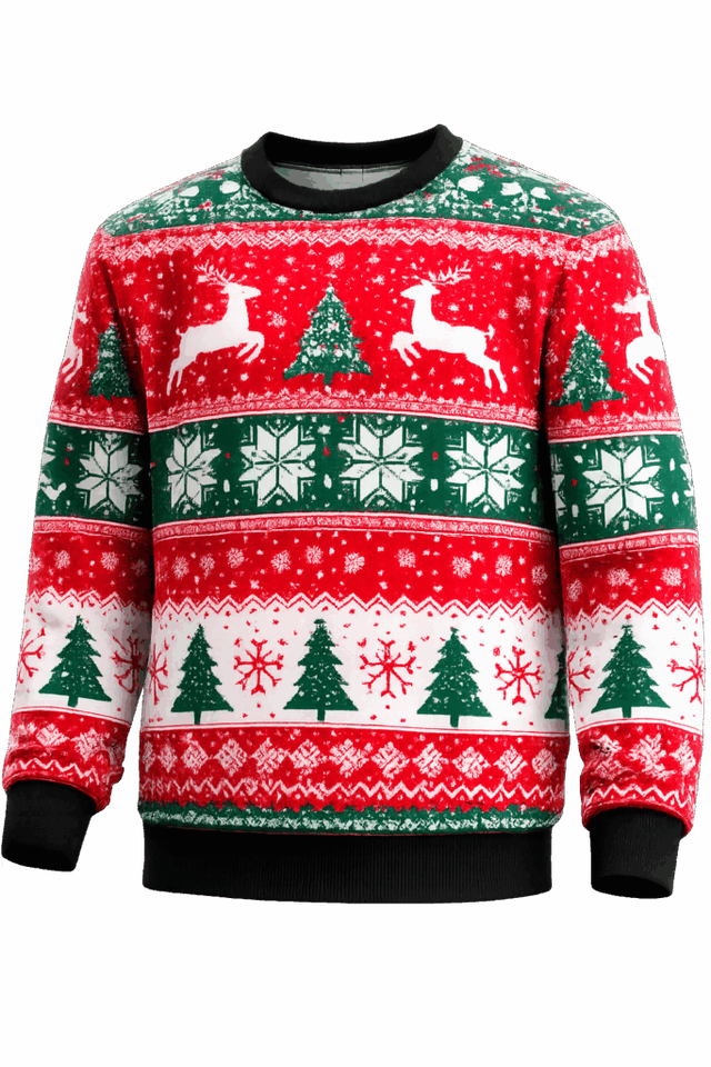 Allover-Print Sweater